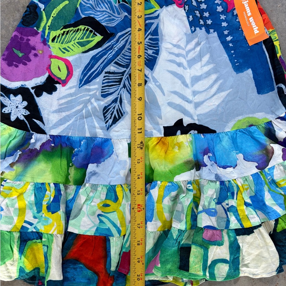Jams Words Colorful Tiered Floral Skirt - Picture 6 of 12